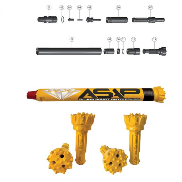 چکش حفاری فشار بالا چکش حفاری سرکوپ سرکپ چکش حفاری معدن