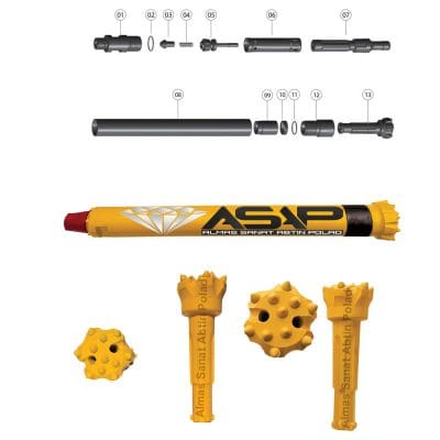 High-pressure drilling hammer